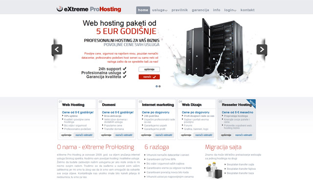 Screenshot extreme-prohosting.com