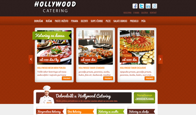 Screenshot hollywoodcatering.rs